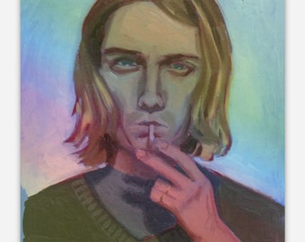 Kurt Cobain - Holographic Vinyl Sticker by Ana Bagayan - Satin Finish