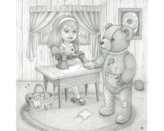 Patches (2026) - Graphite Drawing by Ana Bagayan