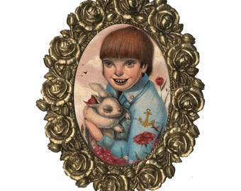 Boy With Bunny (2003) - Oil Painting