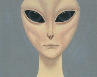 Communion Alien - Original painting by Ana Bagayan 2024