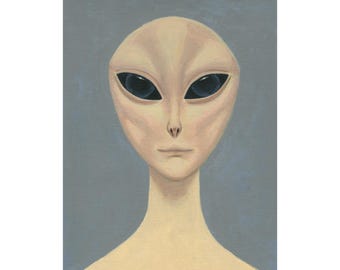 Communion Alien - Original painting by Ana Bagayan 2024