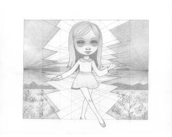 Hidden Reality  - Original Drawing by Ana Bagayan