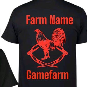 Custom Gamefowl T-shirt, gamefowl costume design #11, Custom Gamefarm Entry Tshirt