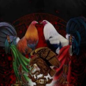 Mexican Flag Gamefowl T-shirt Sporting a Red and a Grey Gamecock
