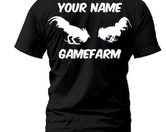 Custom Gamefowl T-shirt, long sleeve shirts, sweatshirt or hoodies: Gamefarm Design