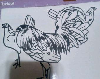 Gamefowl Trio Decal: Durable 651 Vinyl Car/Truck Sticker