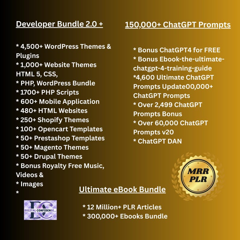 10+ Million Digital Product Mega Bundle | PLR & MRR Resell Rights - Etsy
