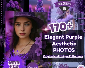 Purple Stock Photos | 170+ Elegant Images (MRR & PLR) (Digital Download)