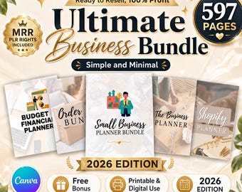 Ultimate Business Planner Bundle | Canva Templates - MRR PLR
