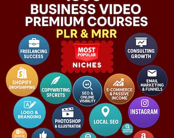 1500+ Digital Business Video Courses Mega Bundle : MRR, PLR Resell Rights Included