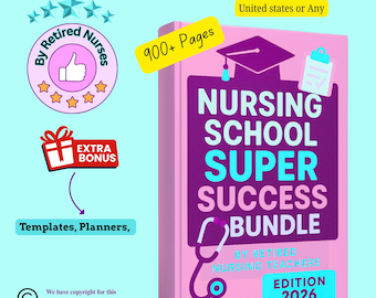 Nursing School Success Bundle - 2026 Edition with Templates and Planners | EBook Download