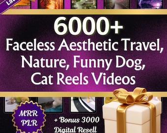 6000+ Travel, Nature, Cat & Dog Reels, MRR PLR (Instant Download)