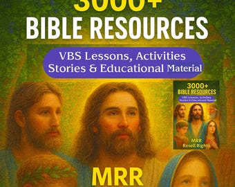 3000+ Bible Resources Mega Pack | VBS Lessons, Stories, Activities & More | MRR Resell Rights