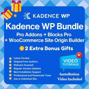 Kadence WP – Theme Pro Addons, Blocks Pro, Woocommerce Site Origin Builder / Ultima versione - Pacchetto di progettazione WordPress definitivo