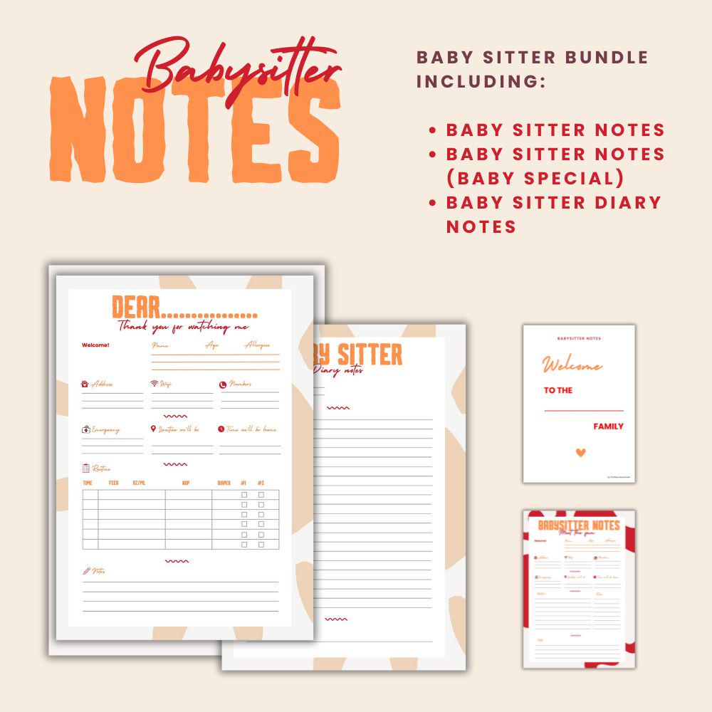 Babysitter Instructions Printable Baby Sitter Template Nanny Notes