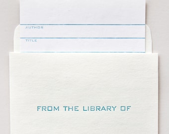 Reserved listing  for Lucero - personalized library card and pocket set of 6