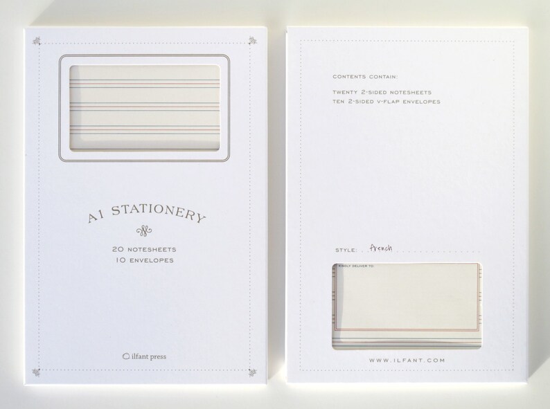 A1 Size Stationery Set of 10 French Etsy