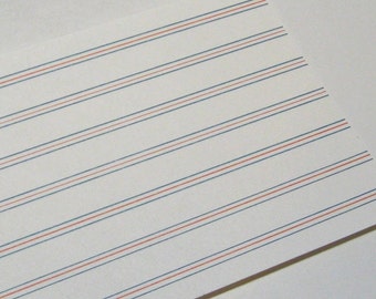 French rule letterpress printed postcard