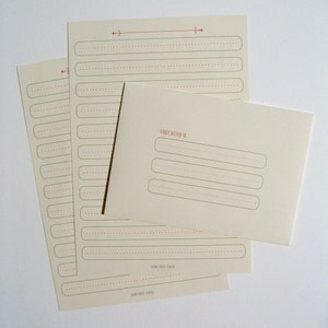 A1 size stationery set of 10 - Gold Deco