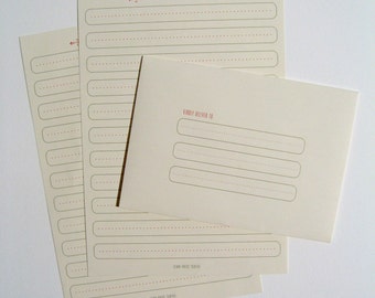 A1 size stationery set of 10 - Gold Deco