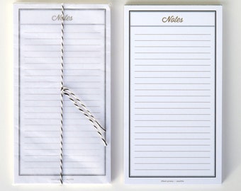 black notepad, 3 x 5.5