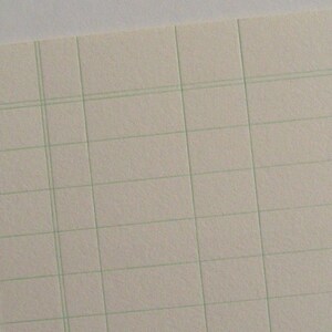 Ledger paper letterpress printed postcard
