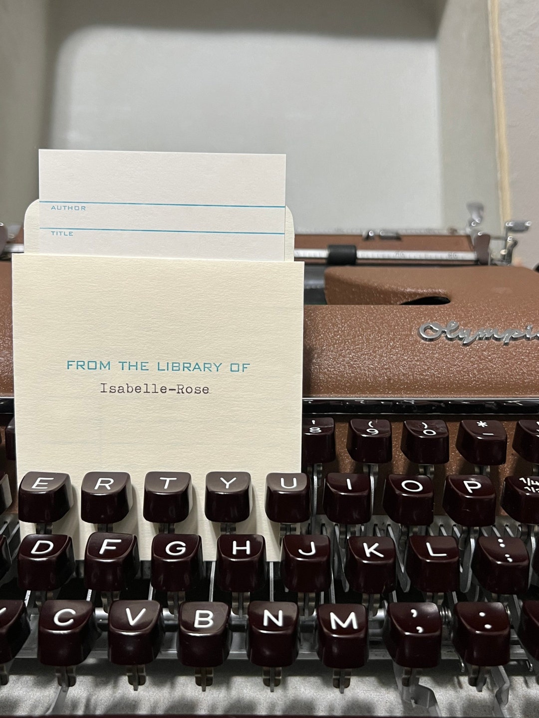 Add-on Customization for Library Card and Pocket Set - Library Cards ...