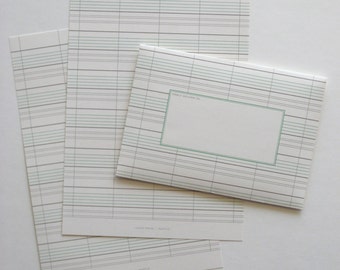 A1 size stationery set of 10 - Grey Ledger