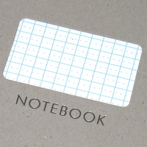 Lined notebook with diecut and foiled covers