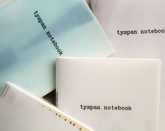 Tympan notebook - letterpress printed cover