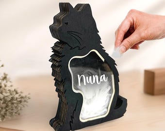 Personalized Cat Fur Keepsake Memorial Box,Wooden Cat Hair Memorial,Pet Teeth,Dog Cat Memorial Gift,Pet Loss Gift,Lover Gift,Pet Remembrance