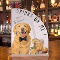 Custom Wedding Bar Menu Sign with Pet Portrait, Pet Signature Drink Sign, Dog Cat Cartoon Portrait Bar Menu, Wedding or Party Décor