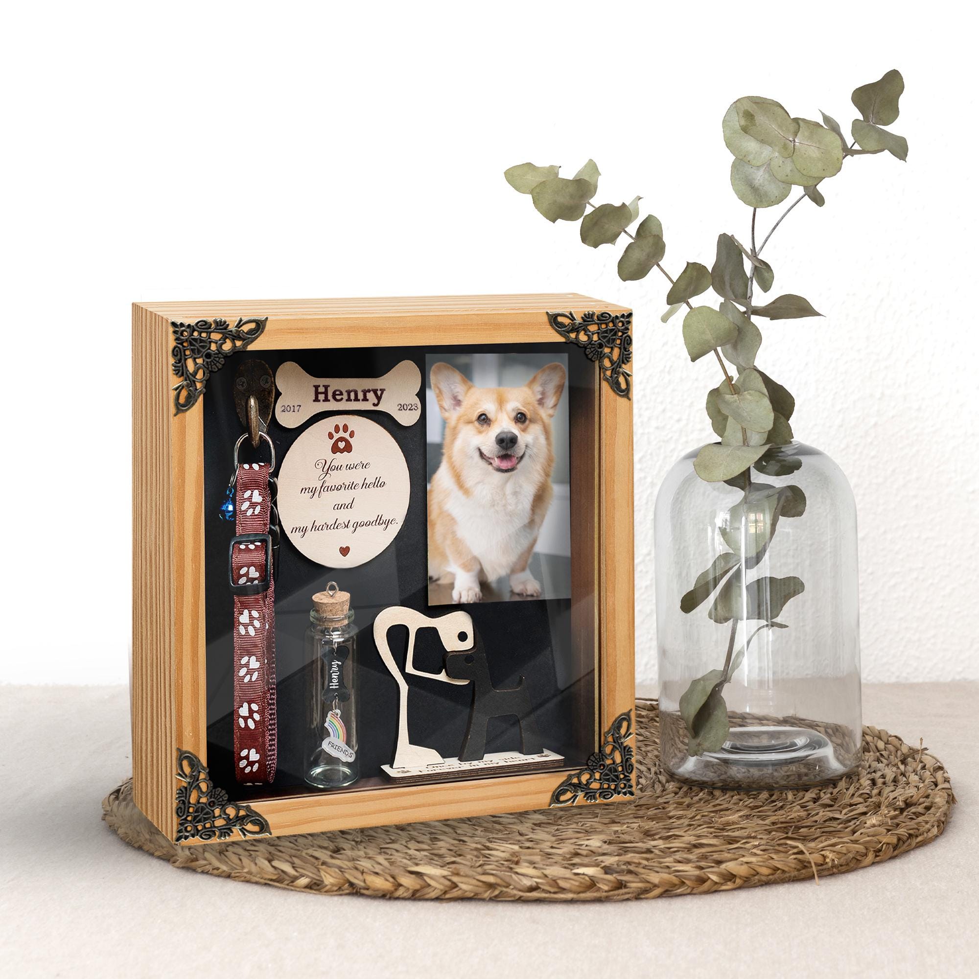 Cat Memorial Keepsake Shadow Box, Loss Pet Remembrance, Handwritten ...