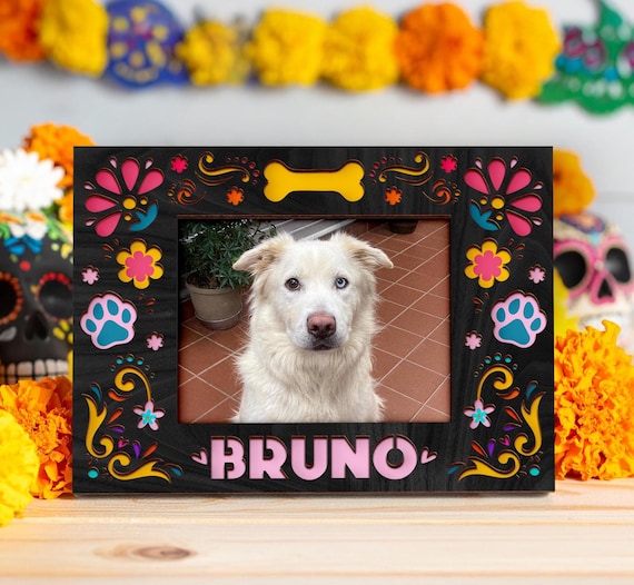Personalized Pet Memorial Frame, Pet Ofrenda, Day Of The Dead Memorial Frame, Pet Keepsake, Pet Memorial Nicho Altar Shrine, Pet Shadow Box