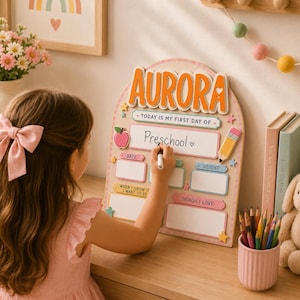 Custom Back to School Sign, First Day of School Board, Preschool Kindergarten Photo Prop, Last Day School Keepsake image 9
