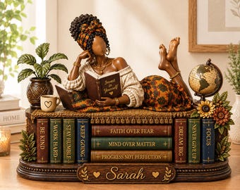 Personalized Black History Book Lover Wooden Plaque, Custom Reader Desk Sign, African American Intellectual Gift, Book Lover Gift