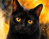 Pet Memorial Portrait | Custom Cat Memorial Gift | Personalized Watercolor Pet Remembrance | Rainbow Bridge Tribute | pet loss gift