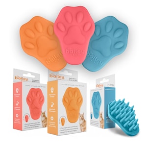 The Bailey Brush Cat Brush, Dog Brush, Pet Brush, Cat Grooming Accessories, Gifts for Cats, Silicone Brush, Kitten Fur Care
