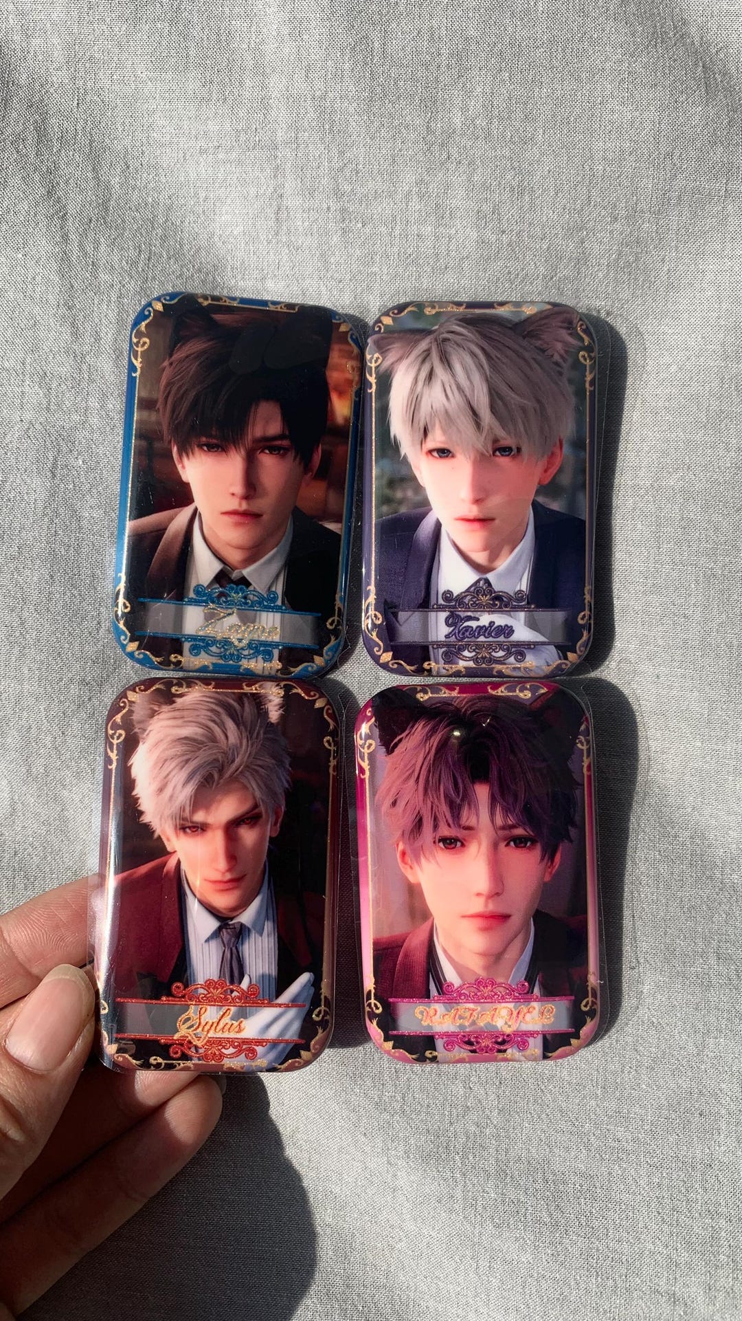 Cat Caretaker Badges! Sylus Xavier Rafayel Zayne Love and Deepspace ...