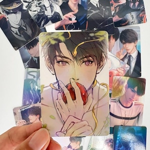 Conjunto com 50 cartas de laser Caleb! Amor e Espaço Profundo Xavier Rafayel Zayne Sylus Otome gamer presente C384