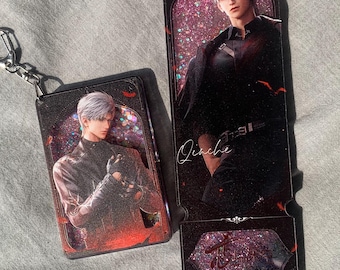 2 stuks Sylus drijfzand-sleutelhanger en acrylblok! Love and Deepspace Sylus Xavier Rafayel Zayne Otoge gamer cadeau C242
