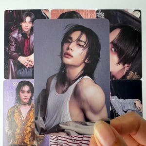 Cartões lomo Hyunjin 55 peças Stray Kids Merch KPOP Photocards Felix Bangchan Leeknow Hyunjin C389