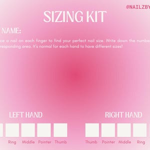 Press On Nail Sizing Kit