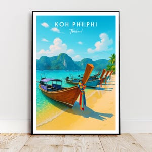 Travel wall art - Koh Phi Phi, Thailand, Asia, Indian Ocean, islands - modern art, poster, gift, print