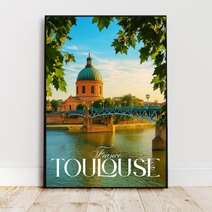 Travel wall art - Toulouse, Occitanie, France, Europe, Canal du Midi, La Grave - modern art, poster, gift, print