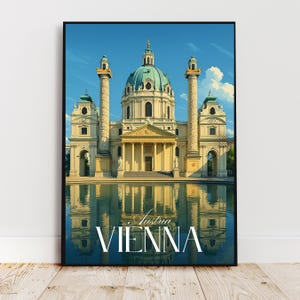 Travel wall art - Vienna, Austria, Europe, Karlskirche, UNESCO - modern art, poster, gift, print