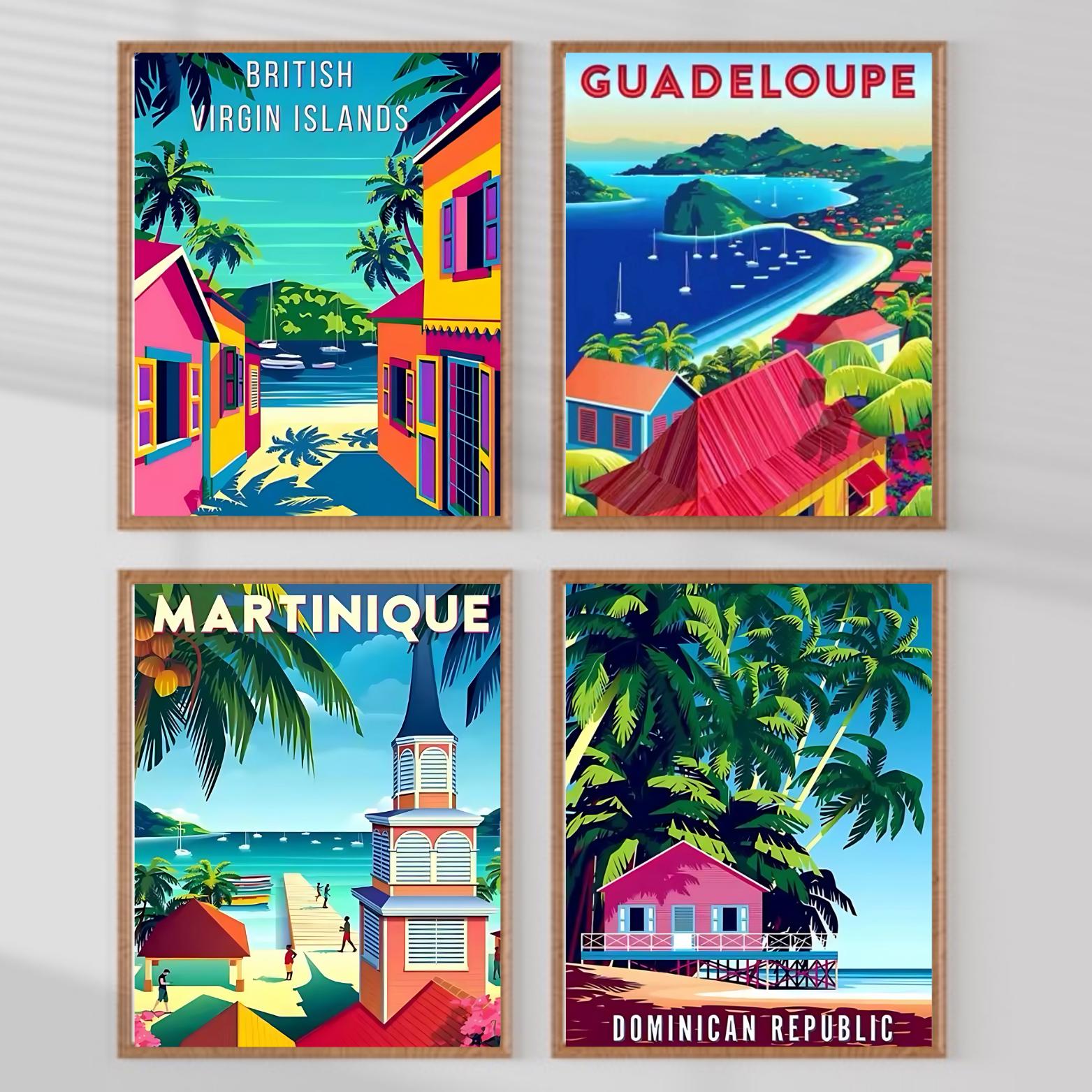 Affiche De Voyage Basse-Terre Guadeloupe | Décoration Murale