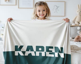 Custom Name Blanket, Cozy Blanket for Home & Gift, Kids Adult Throw