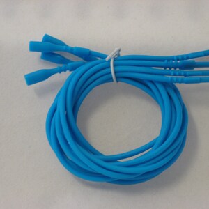 Dark Turquoise Blue 4 Silicone Rubber Necklace Cord 2mm Snap Clasp Closure 16&quot; or 18&quot; Length