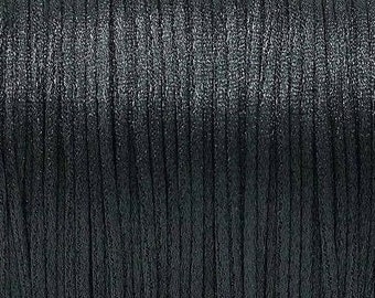 May include: A spool of black satin ribbon with a subtle shimmer.